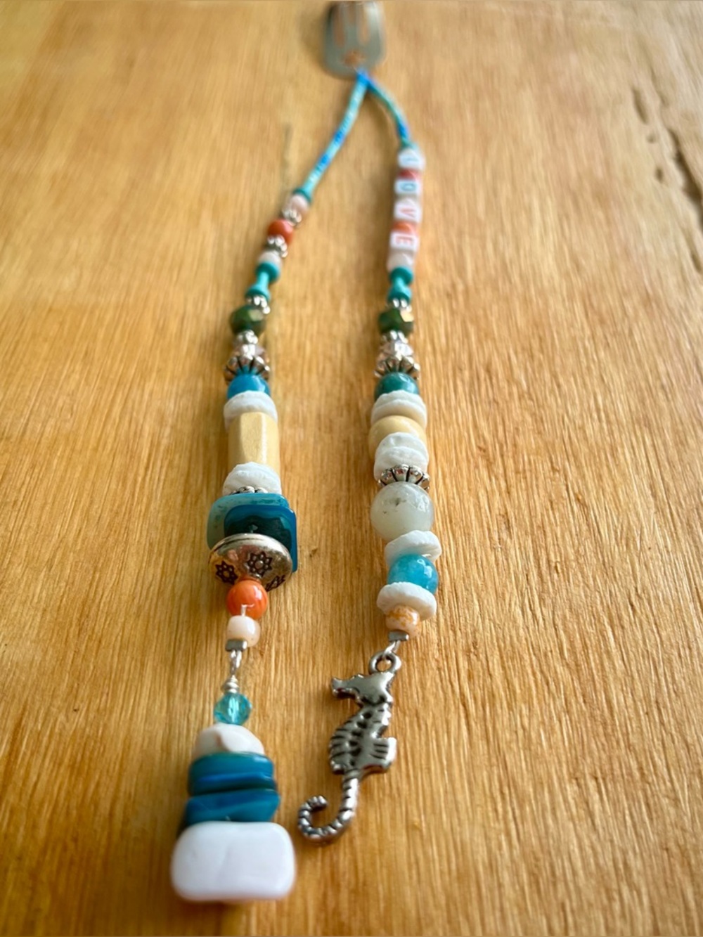 Boho Hair Beads-Handmade Hair Jewelry-Natural Materials-Coastal Collection-C1